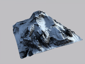 snow mountain 3Dモデル