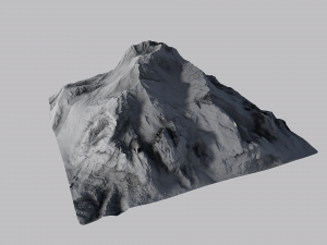 snow mountain 3Dモデル