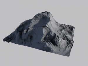 snow mountain 3Dモデル