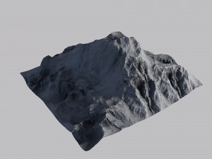 snow mountain 3Dモデル