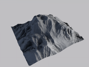 snow mountain 3Dモデル
