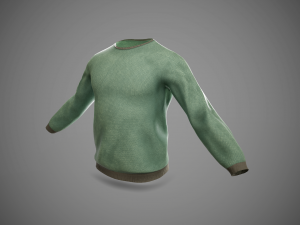 t-shirt with long sleeves Model 3D