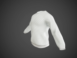 t-shirt with long sleeves Modelo 3D
