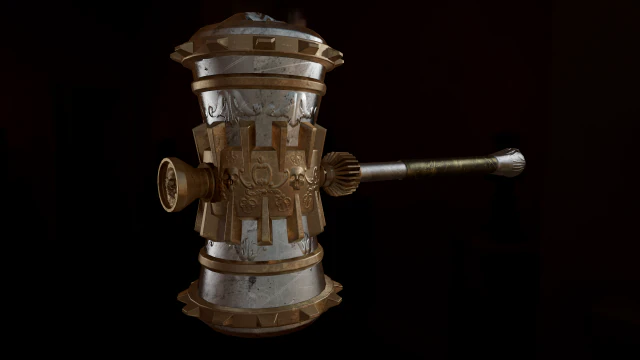fantasy hammer 3D Model .c4d .max .obj .3ds .fbx .stl .blend 