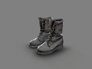 military boots 3Dモデル
