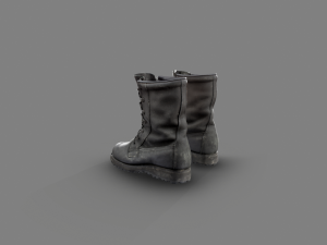 military boots 3D Модель