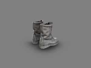 military boots 3D Модель
