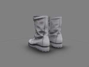 military boots 3D Модель