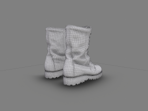 military boots 3D Модель