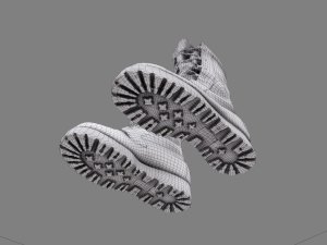 military boots 3D Модель