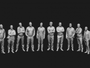 10 low poly people collection 3Dモデル