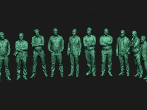 10 low poly people collection 3D Model