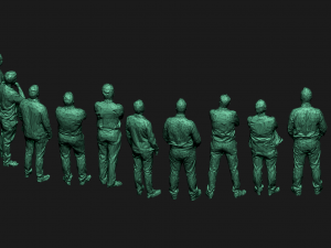 10 low poly people collection 3Dモデル