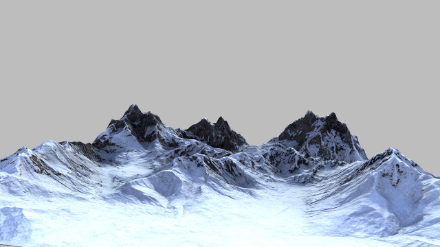 snow mountain terrain -low poly- 3D Модель .c4d .max .obj .3ds .fbx .stl .blend