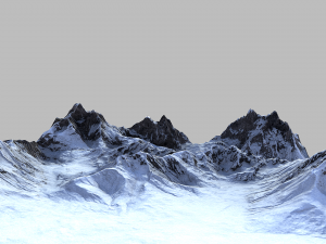 snow mountain terrain -low poly- 3D Model