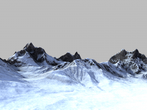 snow mountain terrain -low poly- 3D Модель