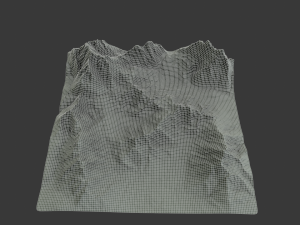 snow mountain terrain -low poly- 3D Модель