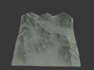 snow mountain terrain -low poly- 3D Model