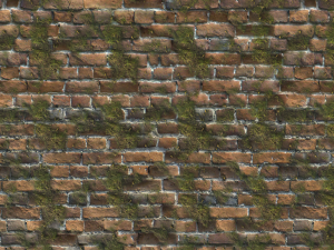 mossy brick wall pbr material texture CG Textures