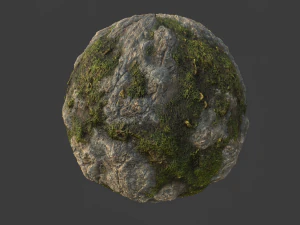 yosunlu kaya pbr malzeme dokusu CG Dokuları