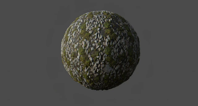 mossy small river stones ground pbr texture material CG Textures .c4d .max .obj .3ds .fbx .stl .blend 