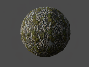 mossy small river stones ground pbr texture material CG Tekstury