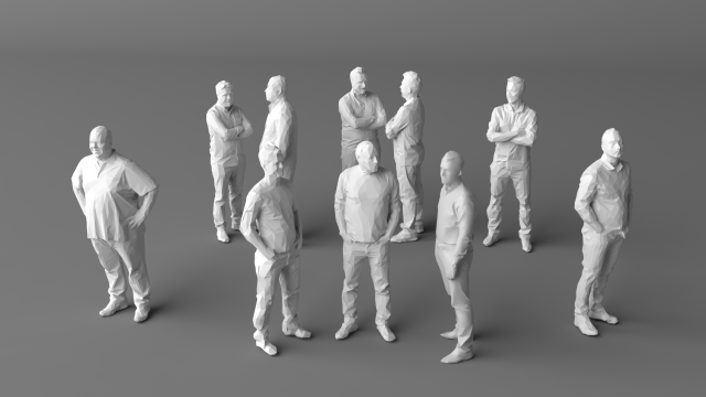 10 low poly people vol 6 Model 3D .c4d .max .obj .3ds .fbx .stl .blend 