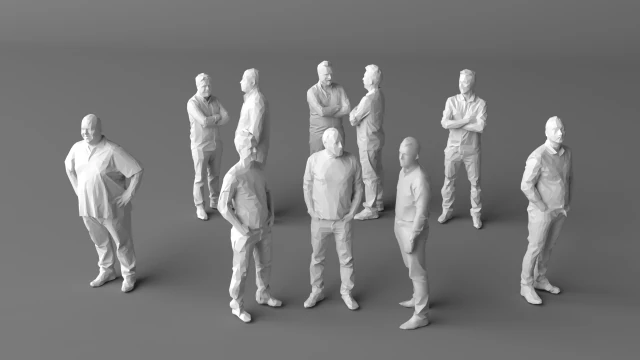 10 low poly people vol 6 3D Model .c4d .max .obj .3ds .fbx .stl .blend 