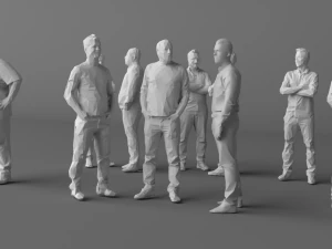 10 low poly people vol 6 3D Model