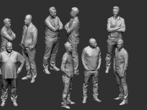 10 low poly people vol 6 Model 3D