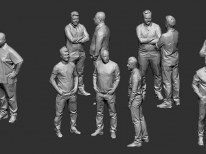 10 low poly people vol 6 Model 3D