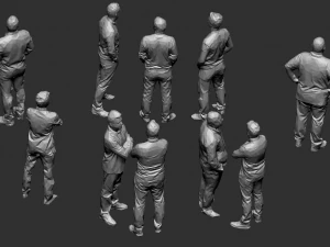 10 low poly people vol 6 3D Model