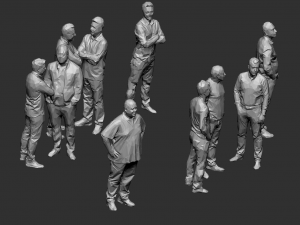 10 low poly people vol 6 Model 3D