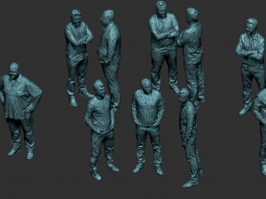 10 low poly people vol 6 Model 3D