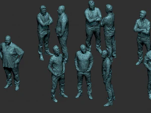 10 low poly people vol 6 3D Model