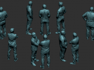 10 low poly people vol 6 Model 3D
