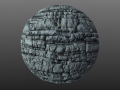 Blocky Cliff Rock 003 PBR Material Texture 3D Model