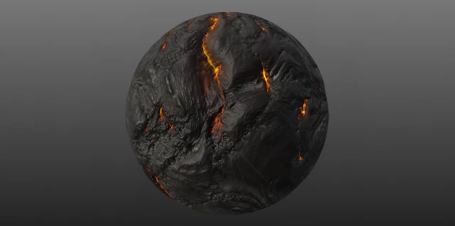 molten lava pbr material texture CG Textures .c4d .max .obj .3ds .fbx .stl .blend