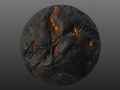 Molten Lava PBR Material Texture 3D Model