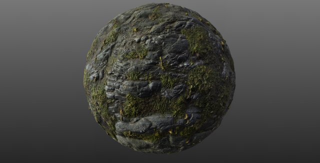mossy cliff rock 001 pbr material texture CG Текстуры .c4d .max .obj .3ds .fbx .stl .blend 