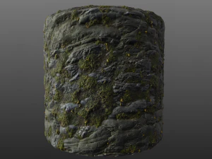mossy cliff rock 001 pbr material texture CG Textures