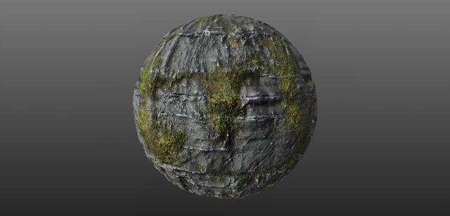 mossy cliff rock 002 pbr material texture CG टेक्स्चर्स .c4d .max .obj .3ds .fbx .stl .blend 