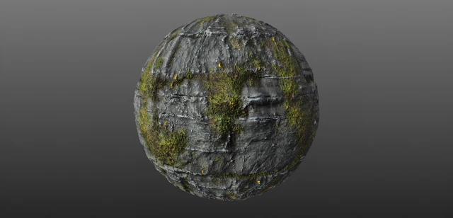 mossy cliff rock 002 pbr material texture CG Textures .c4d .max .obj .3ds .fbx .stl .blend 
