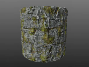 mossy cliff rock 002 pbr material texture CG Textures