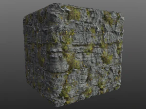 mossy cliff rock 002 pbr material texture CG Textures