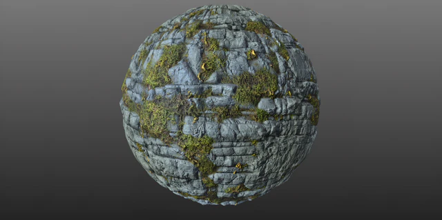 mossy cliff rock 003 pbr material texture CG Textures .c4d .max .obj .3ds .fbx .stl .blend 