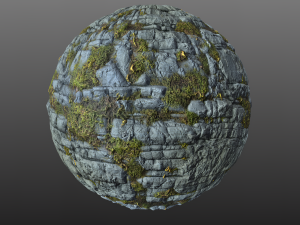 mossy cliff rock 003 pbr material texture CG 纹理