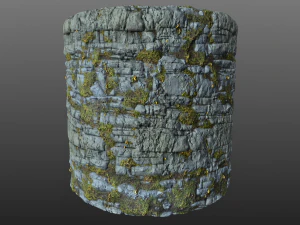 mossy cliff rock 003 pbr material texture CG Textures