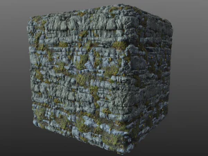 mossy cliff rock 003 pbr material texture CG Textures