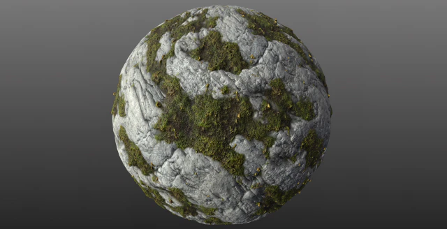 mossy rock 002 pbr material texture CG Textures .c4d .max .obj .3ds .fbx .stl .blend 